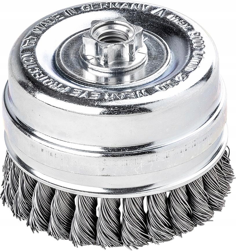 Kartáč hrncový, pletený ocelový drát 100 x 0,5 mm Lessmann