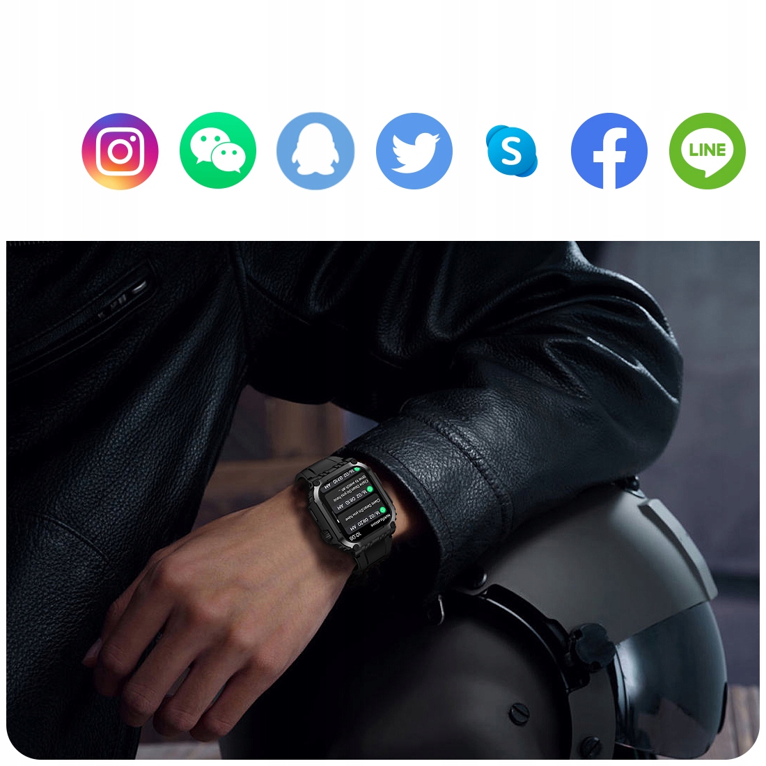 SMARTWATCH MĘSKI ZEGAREK FUNKCJA GPS ROZMOWY POLSKIE MENU BATERIA 410mAh Kompatybilność systemowa Android iOS Windows Phone