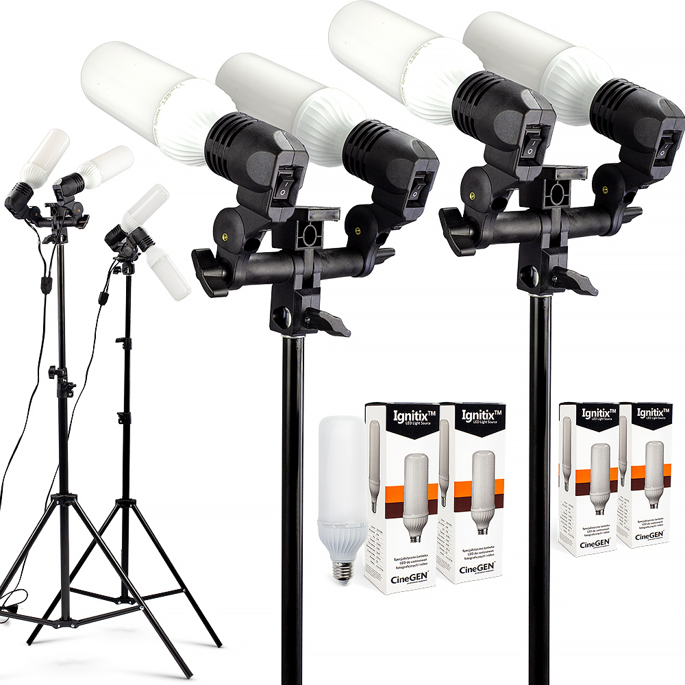 Zestaw lamp studyjnych 4x 85W LED CU02