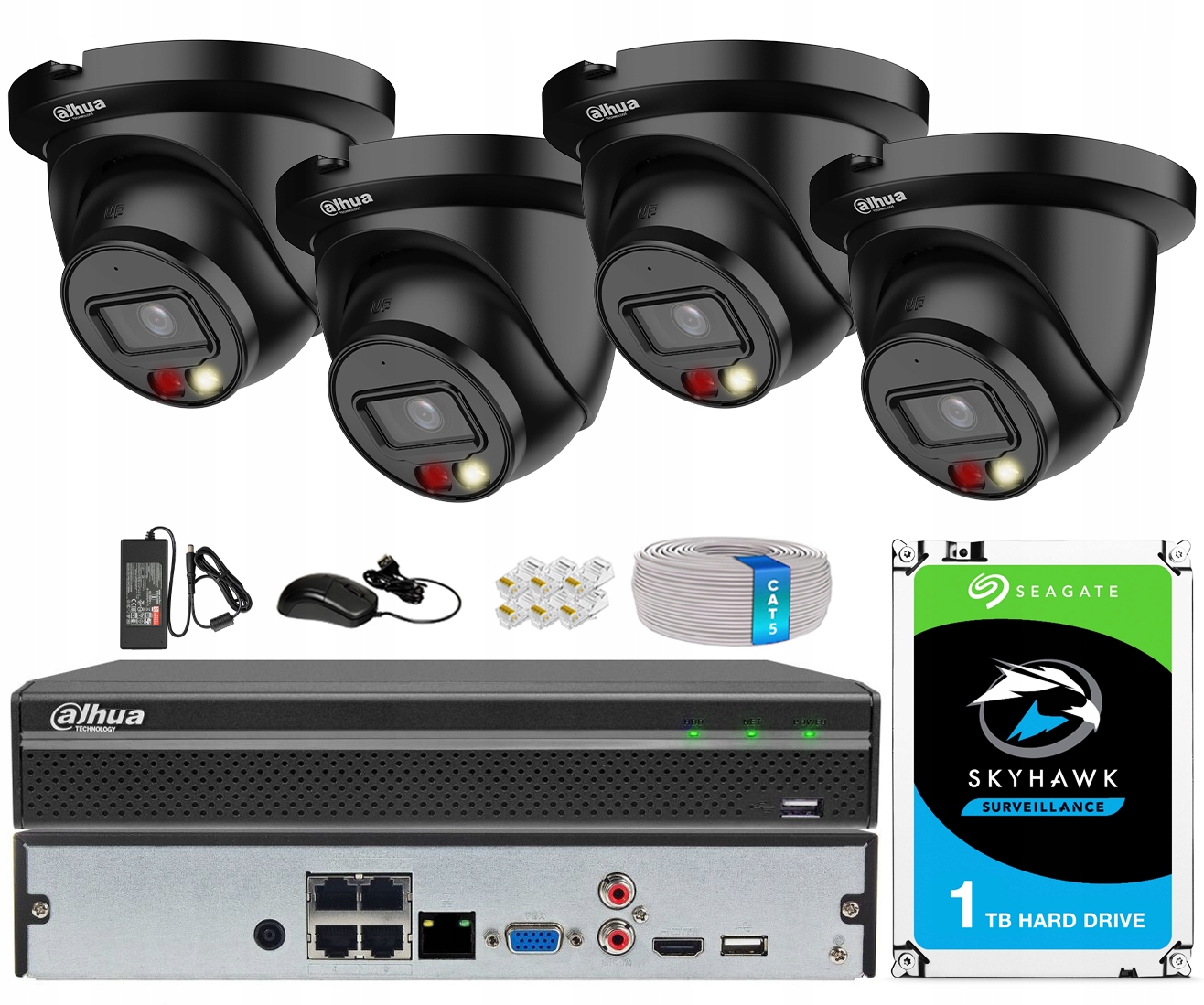 Monitorovanie Dahua vonkajší set 4Mpx 4 kamery záznamník