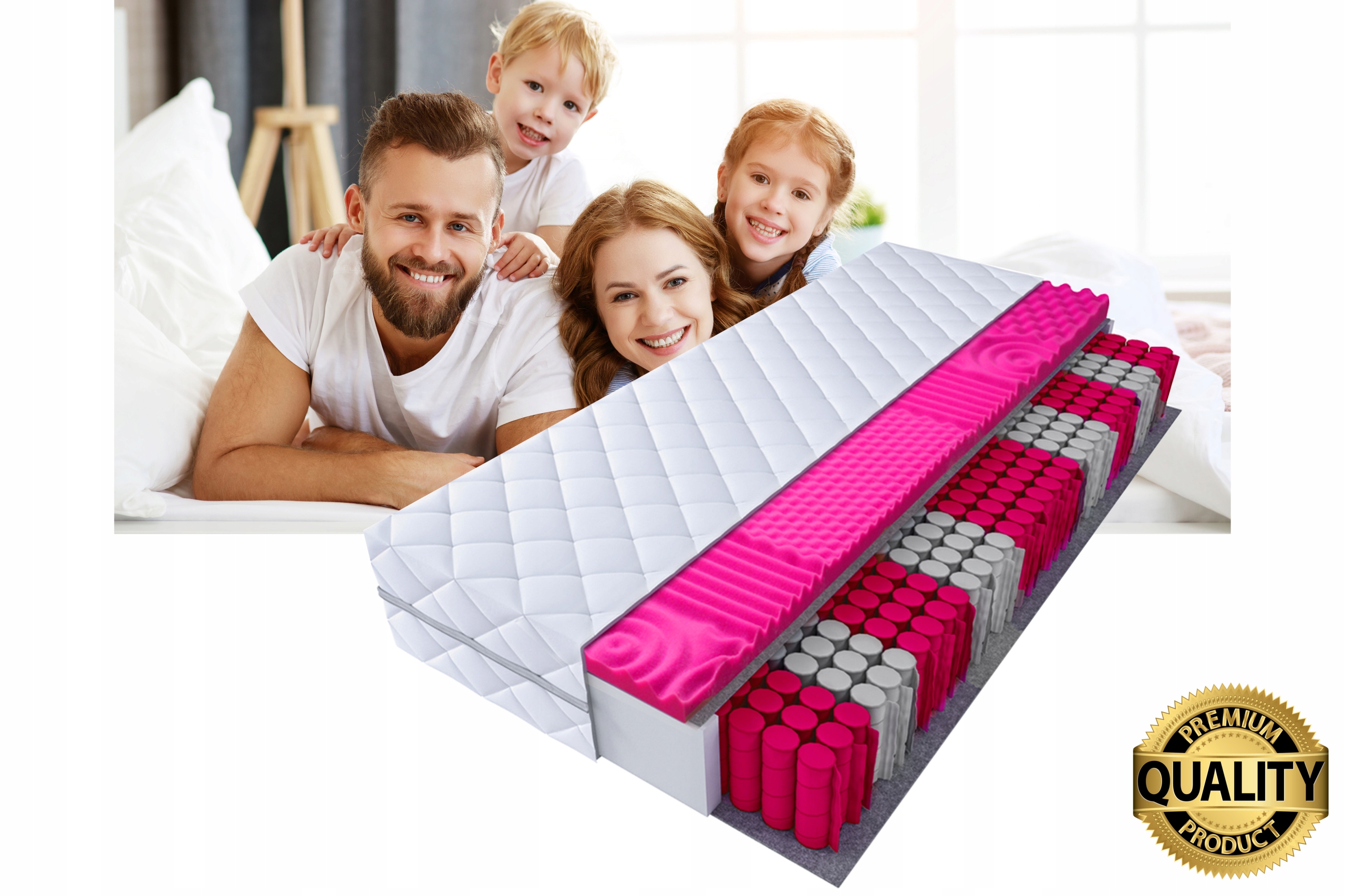 Materac ROS 180x80 KIESZENIOWY, FRESCO 80x180 Model ROS