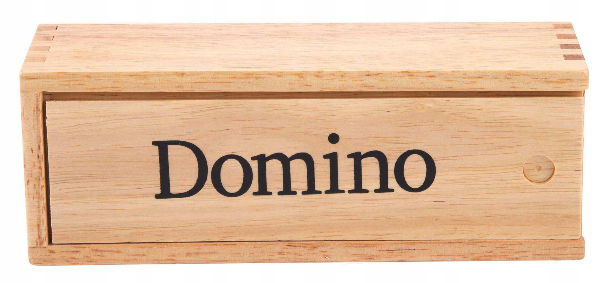 Longfield Games Wooden Domino Set Double 6 - boxed Nazwa TWM Domino Double 6 wood junior 5 cm bílá / černá