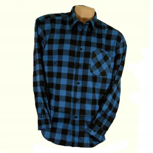 ФЛАНЕЛЕВАЯ РУБАШКА СИНЯЯ