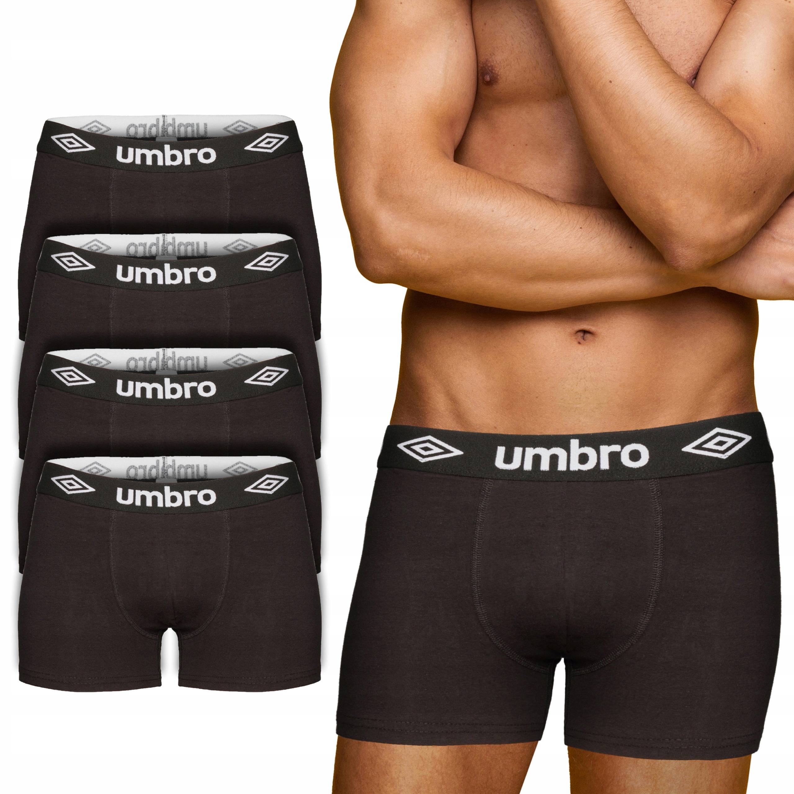 

Umbro Bokserki Męskie Szorty Bawełniane 4-PAK XL