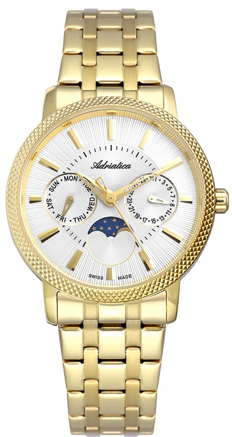 Nové Originální dámské hodinky Adriatica A3808.1113QF gravírování zlatým datem