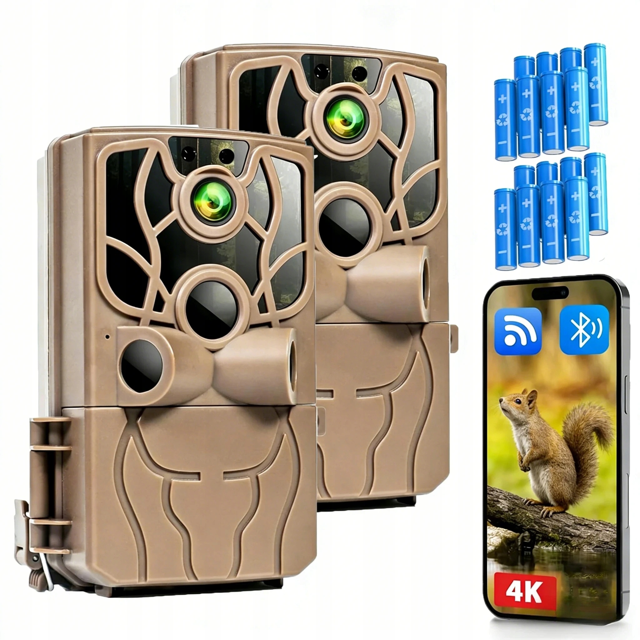 2 kusy Pastí Na Podvody WiFi S Kamerou Pro Lov V Lesnictví 48MPX