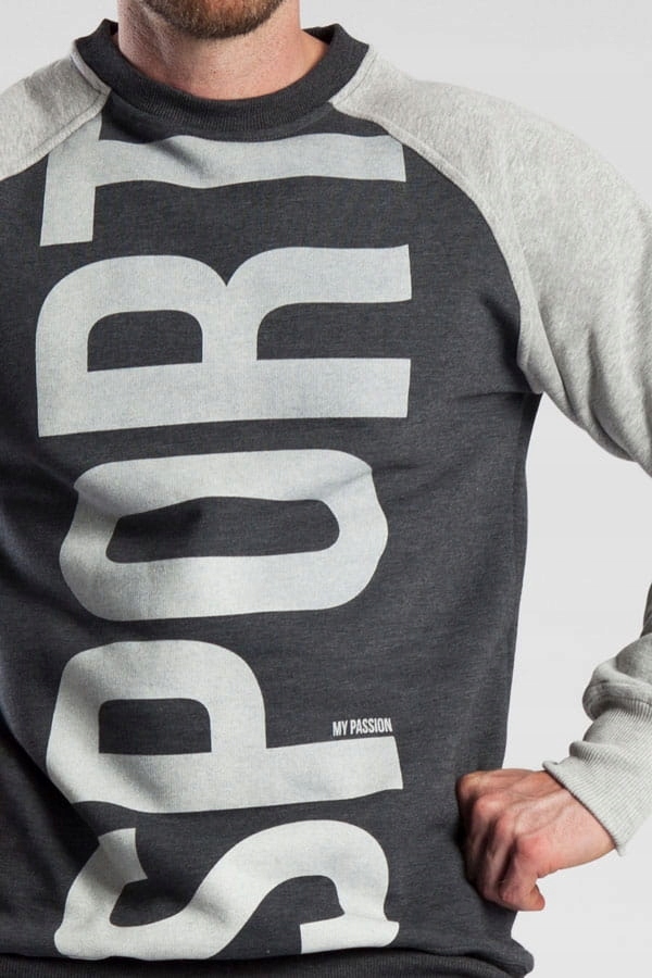 Trec Męska Bluza Bluza 90% BAWEŁNA 10% POLIESTER SPORT My Passion L