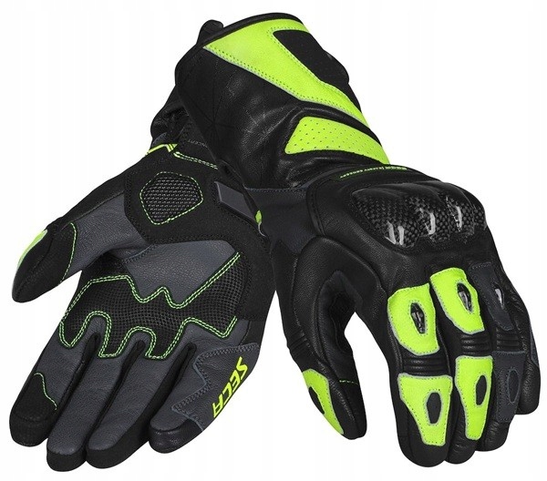 Seca Atom pánske športové motocyklové rukavice fluo L