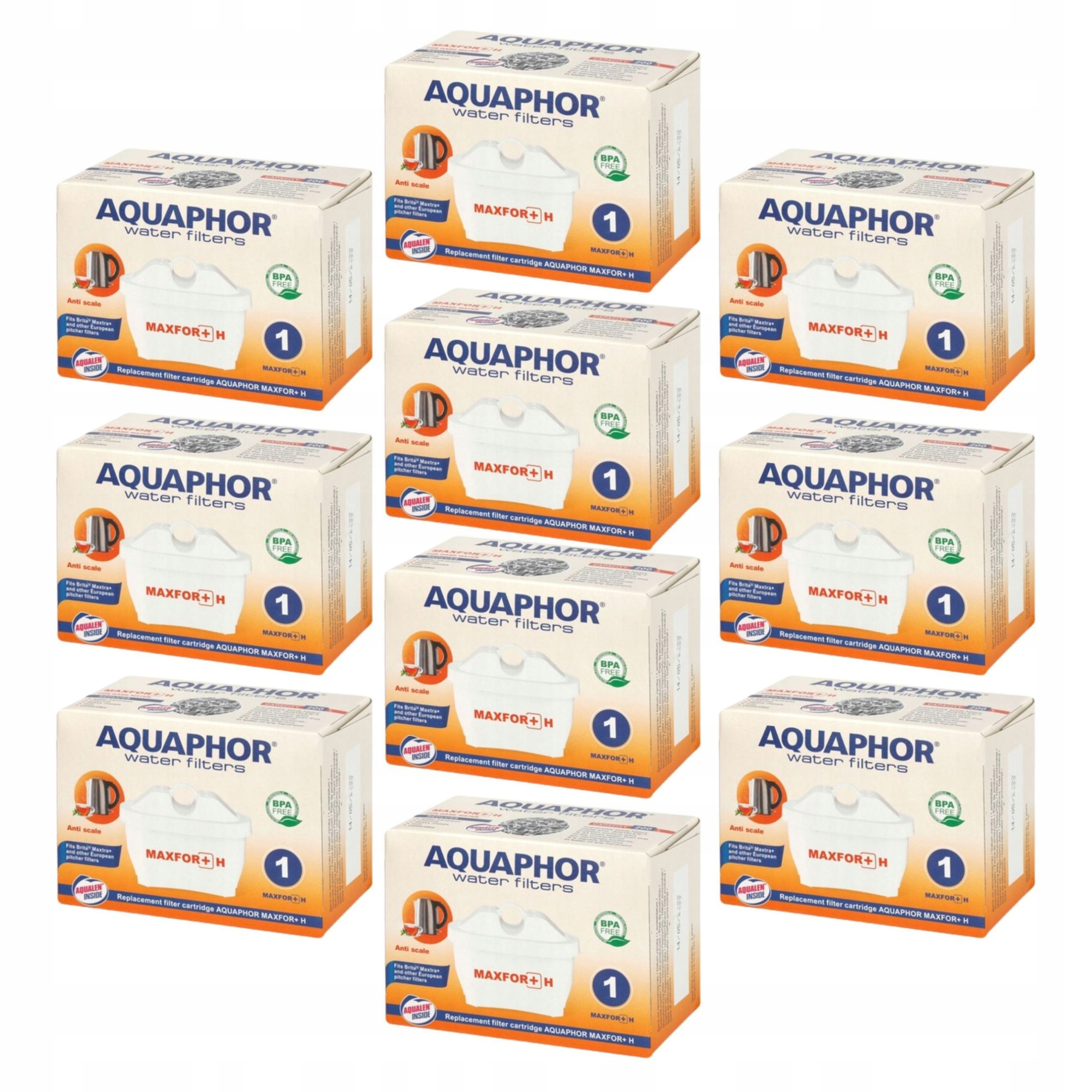 Filtr do dzbanka Aquaphor Maxfor+ H (do twardej wody), 10szt.