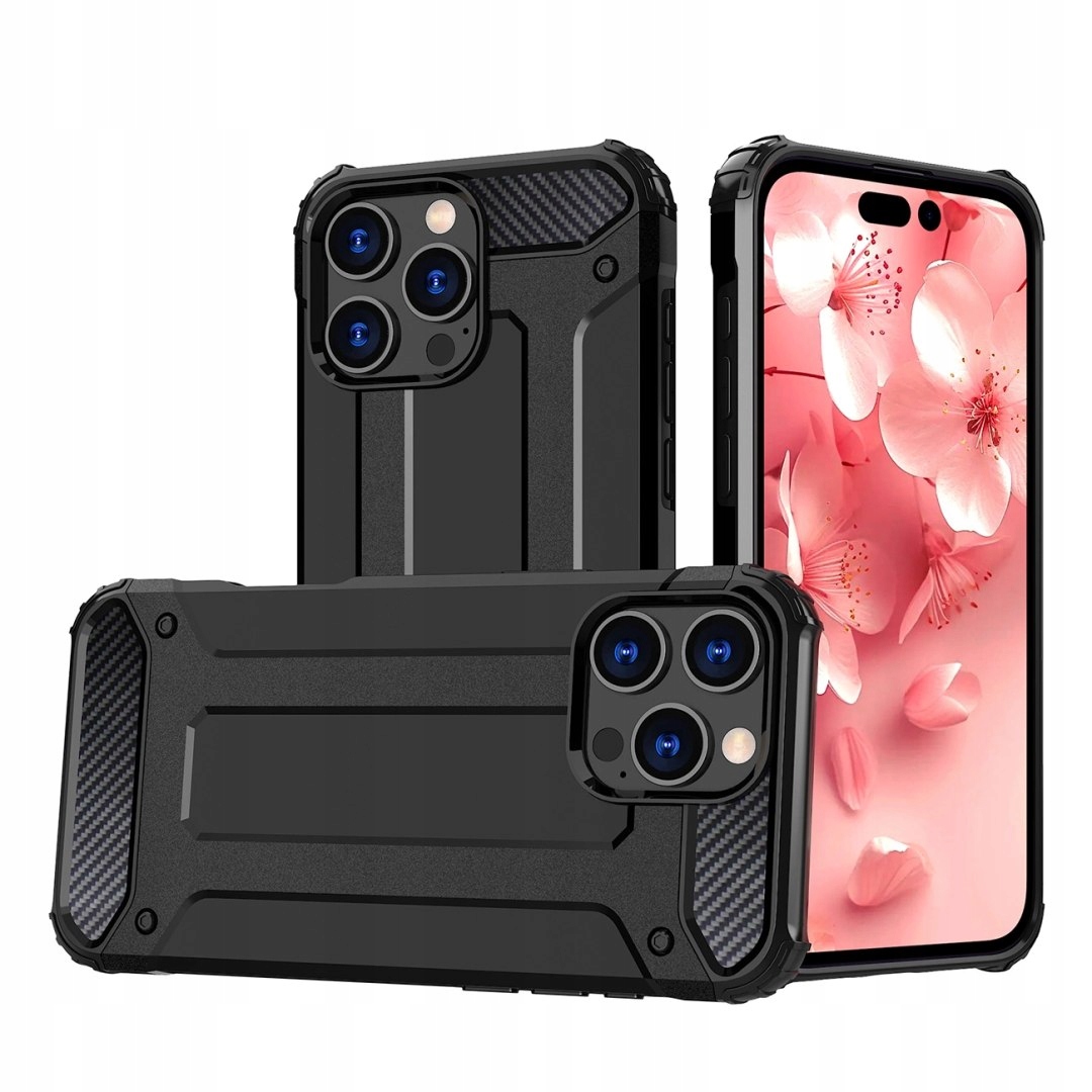Etui Hybrid Armor pancerne na do iPhone 16 Pro czarne