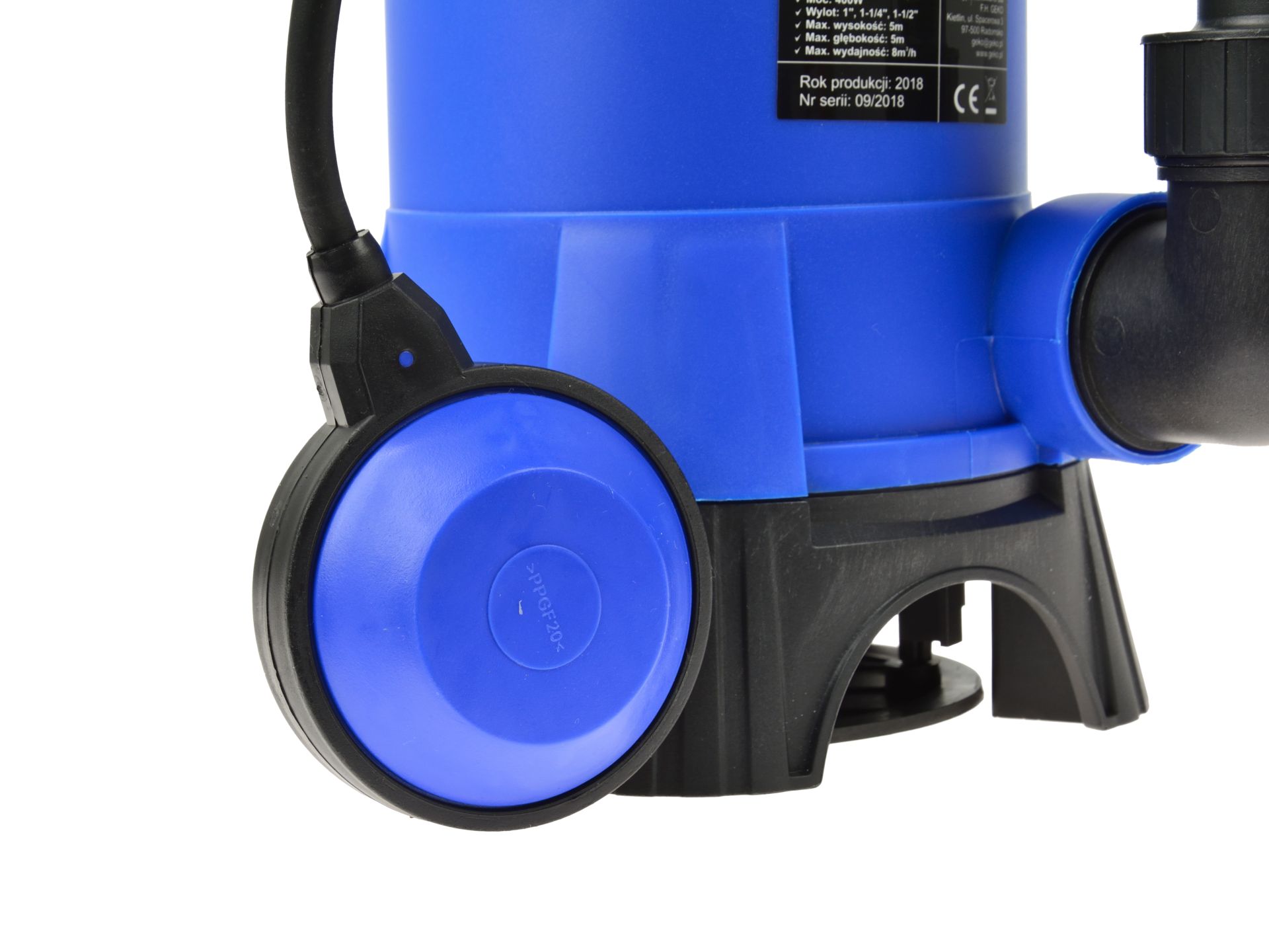 GEKO ZANURZENIOWA POMPA DO WODY BRUDNEJ Z PŁYWAKIEM 400W TYP 2 G81453 Kod producenta G81453