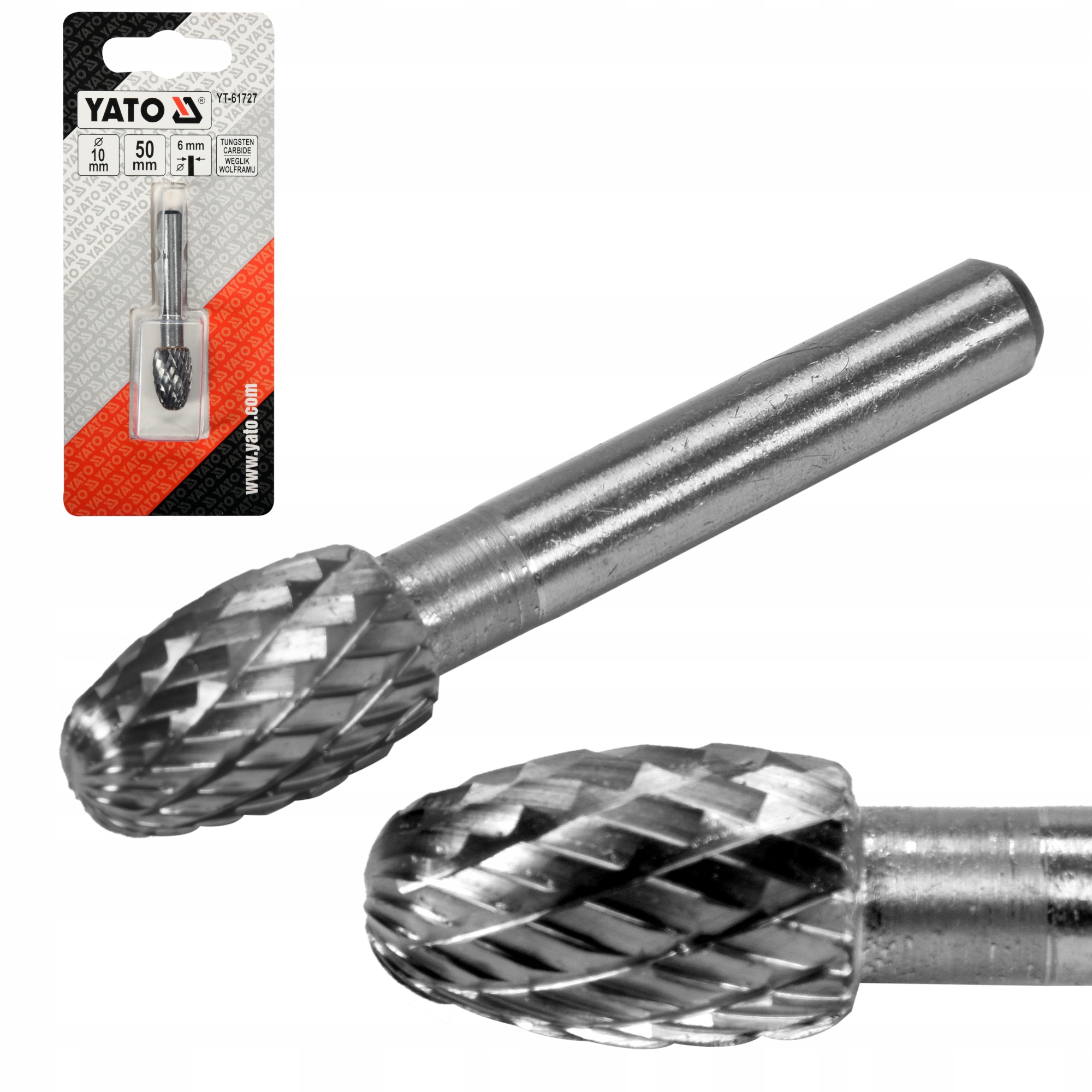 

Frez Pilnik Owalny Węglik Wolframu Fi 10MM Yato