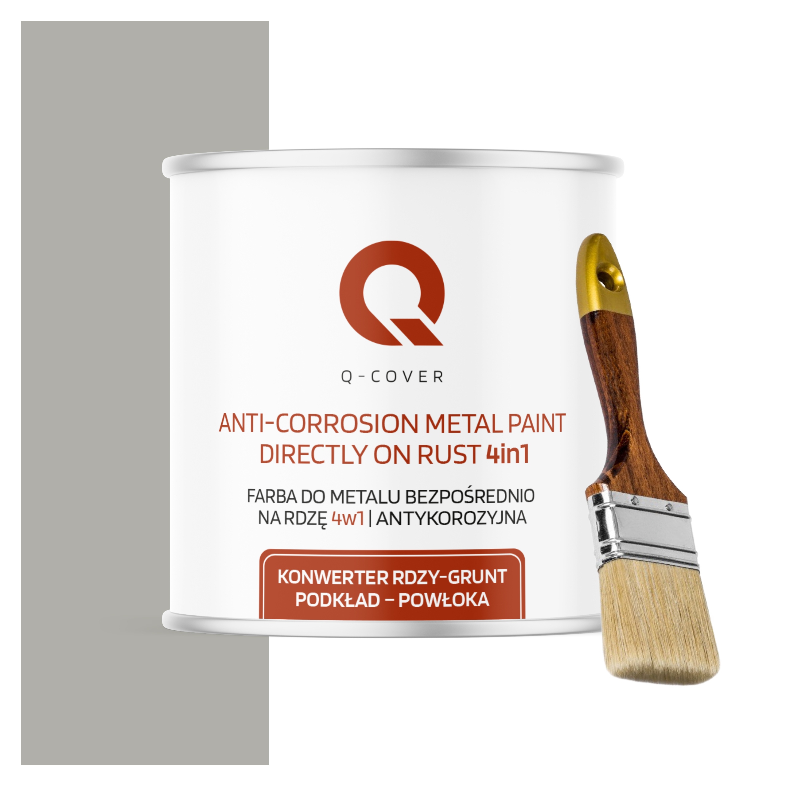 Farba na kov Antikorózna 2.5L Mat Farba Šedá Agátová Štetec RAL7038