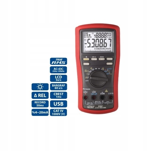 Miernik multimetr BM867s TRMS(AC+DC) Brymen Rodzaj wyświetlacza LCD