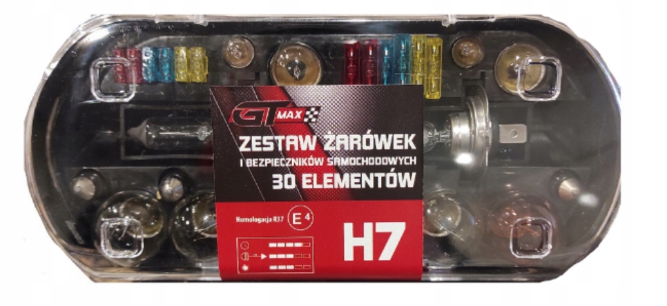 

GTmax Zestaw żarówek i bezpieczników H7 30 el.