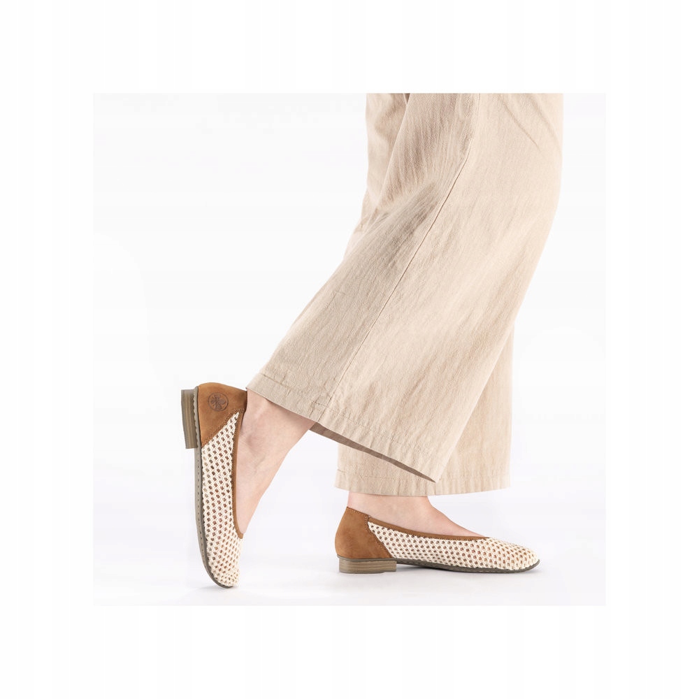 Rieker 51960 Béžová/hnědá Ažurová vel. 38