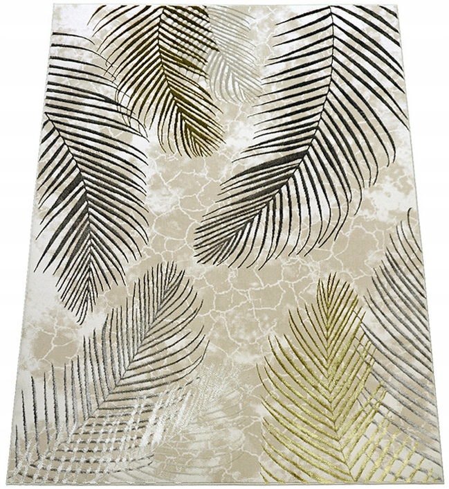 Koberec 120x180 Béžový Lesklý Moderný Do Obývačky Mäkký Módny