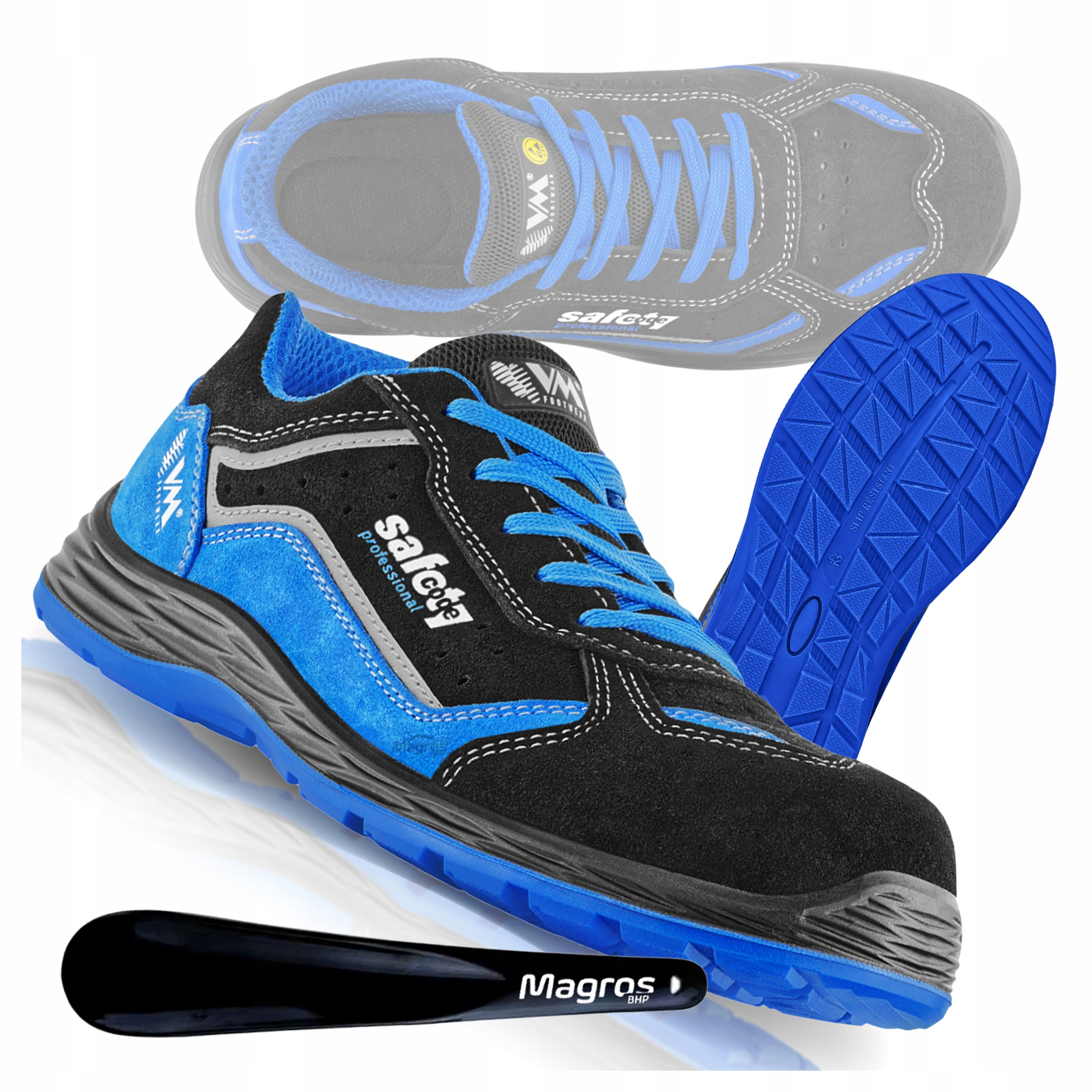 Buty Robocze Adidasy Bez Noska Męskie Bhp VM Corsica O1 Sr Esd 41