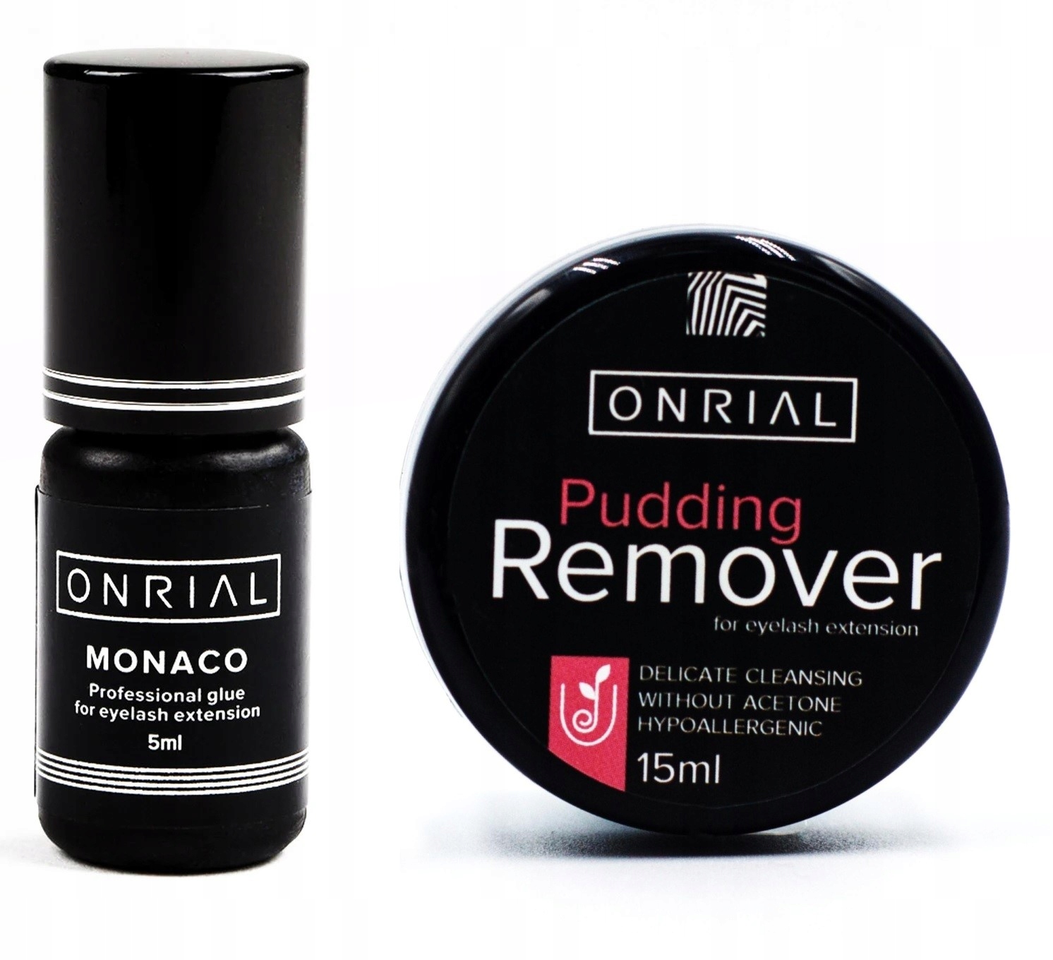Sada Krém na odstraňování řas Onrial Lepidlo na prodlužování řas Monaco 5 ml