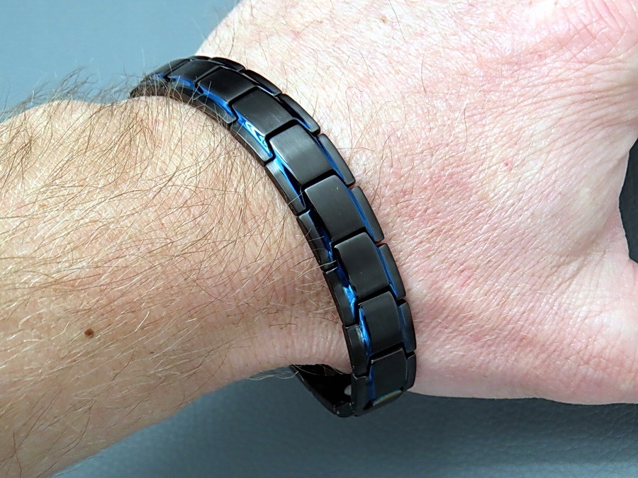 CZARNA ZDROWOTNA BRANSOLETA MĘSKA MAGNETYCZNA MOC BOSTON JEWELLERY ORYGINAŁ Płeć mężczyzna