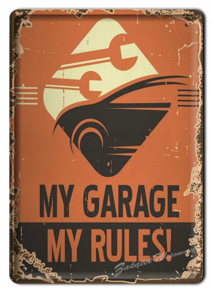 Garaż Metalowy Szyld Plakat Obrazek Retro #04640