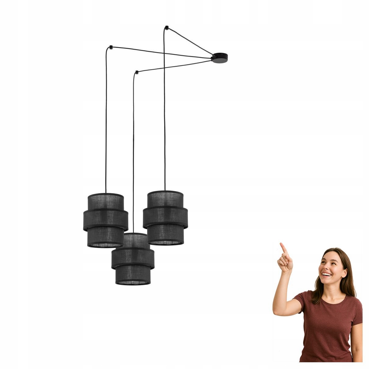 Závěsná lampa Calisto Black 5976 Tk Lighting