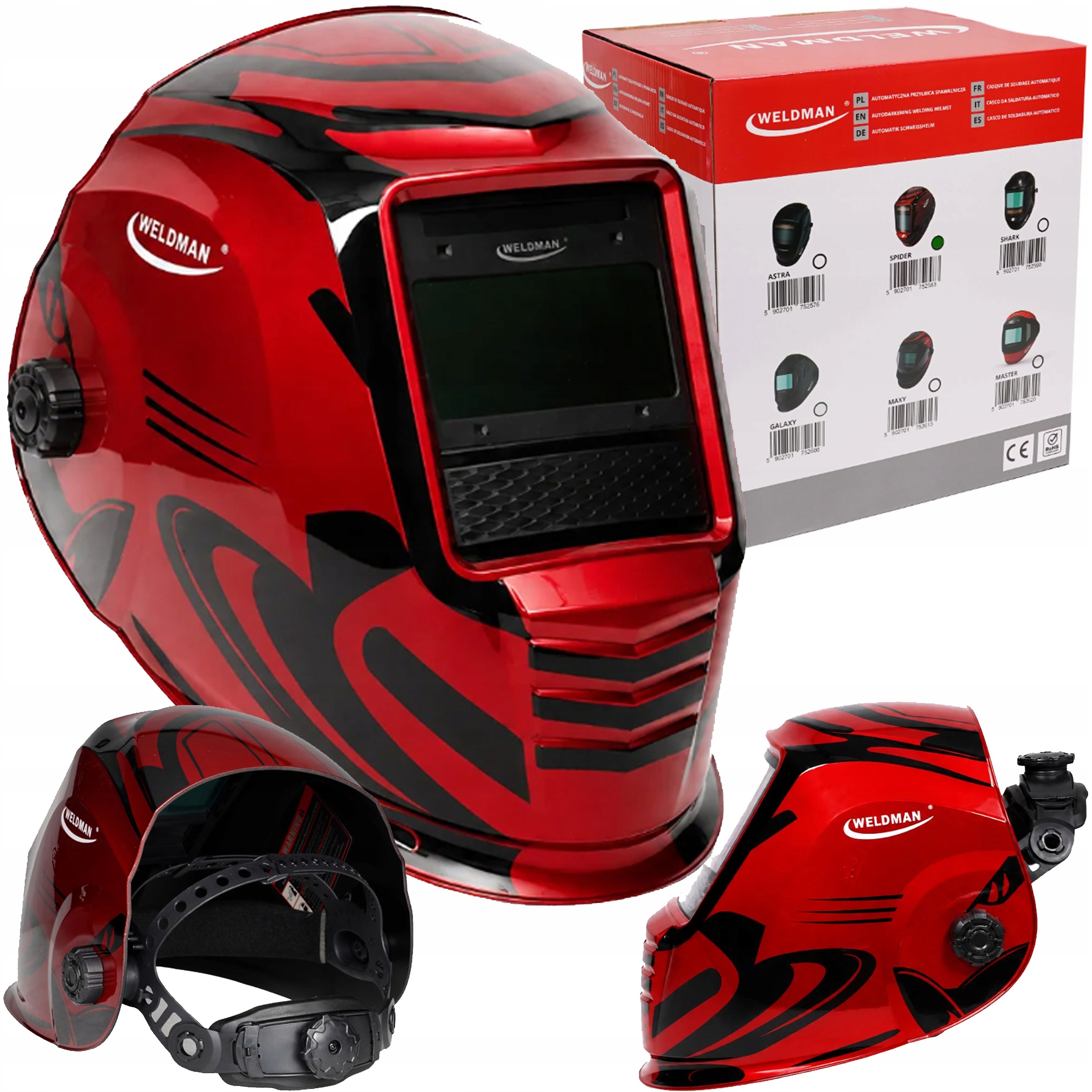 Svařovací přilba Automatická maska Spider True Color Din 5-13 4Sensor