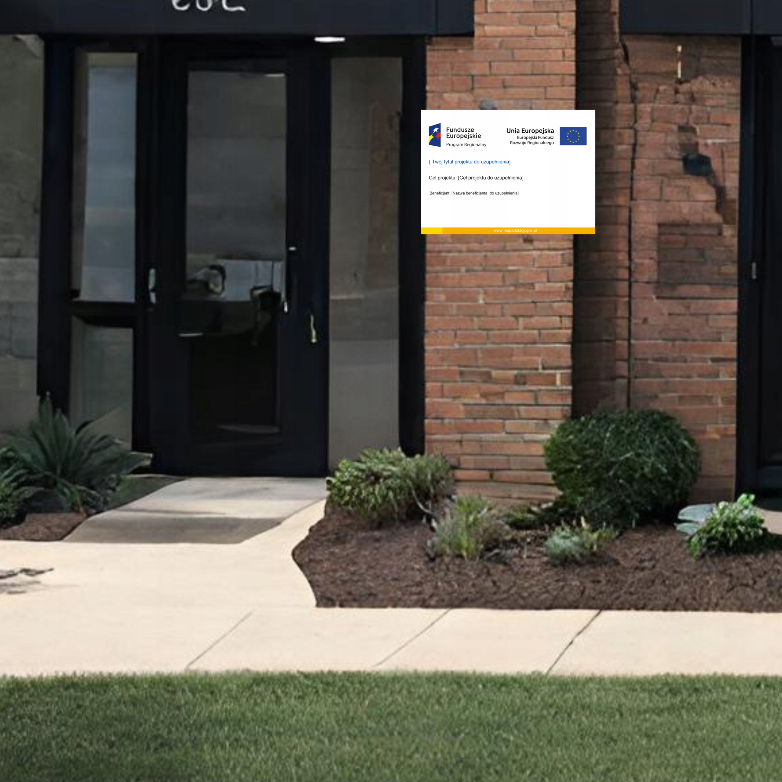 Tablica UNIJNA Druk UV | 42x30cm A3 | Mapa dotacji GOV Marka inna