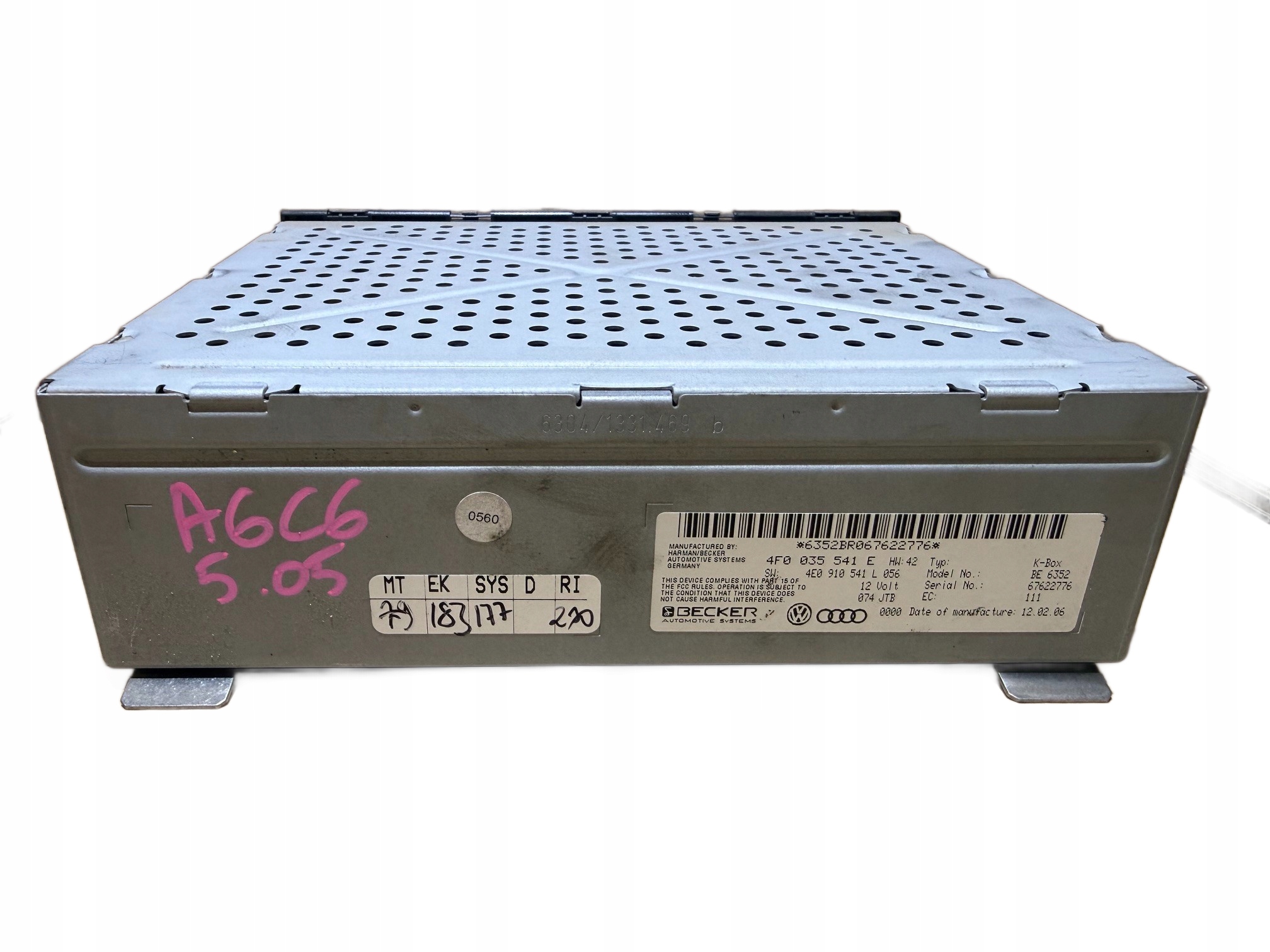 AUDI A6 C6 A8 D3 Q7 4L modulo TUNER RADIA 4F0035061B