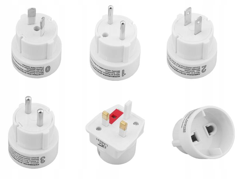 Adaptery sieciowe Anglia, USA, EUROPA, AUSTRALIA