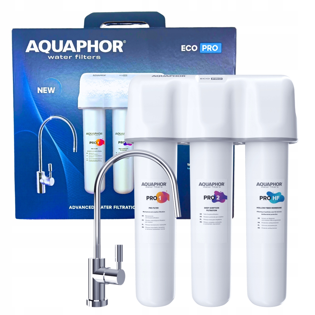 Filtr do wody Aquaphor Eco Pro pod zlew antybakteryjny