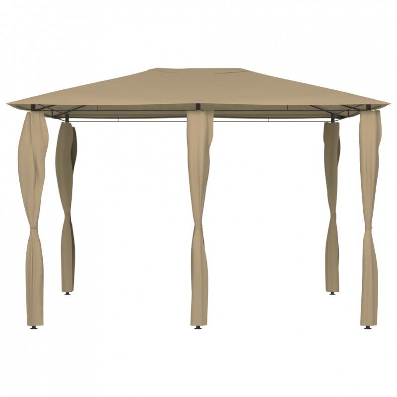 Altana z pokryciem słupków 3x4x2,6 m, taupe, 160 g/m² Długość 4 m