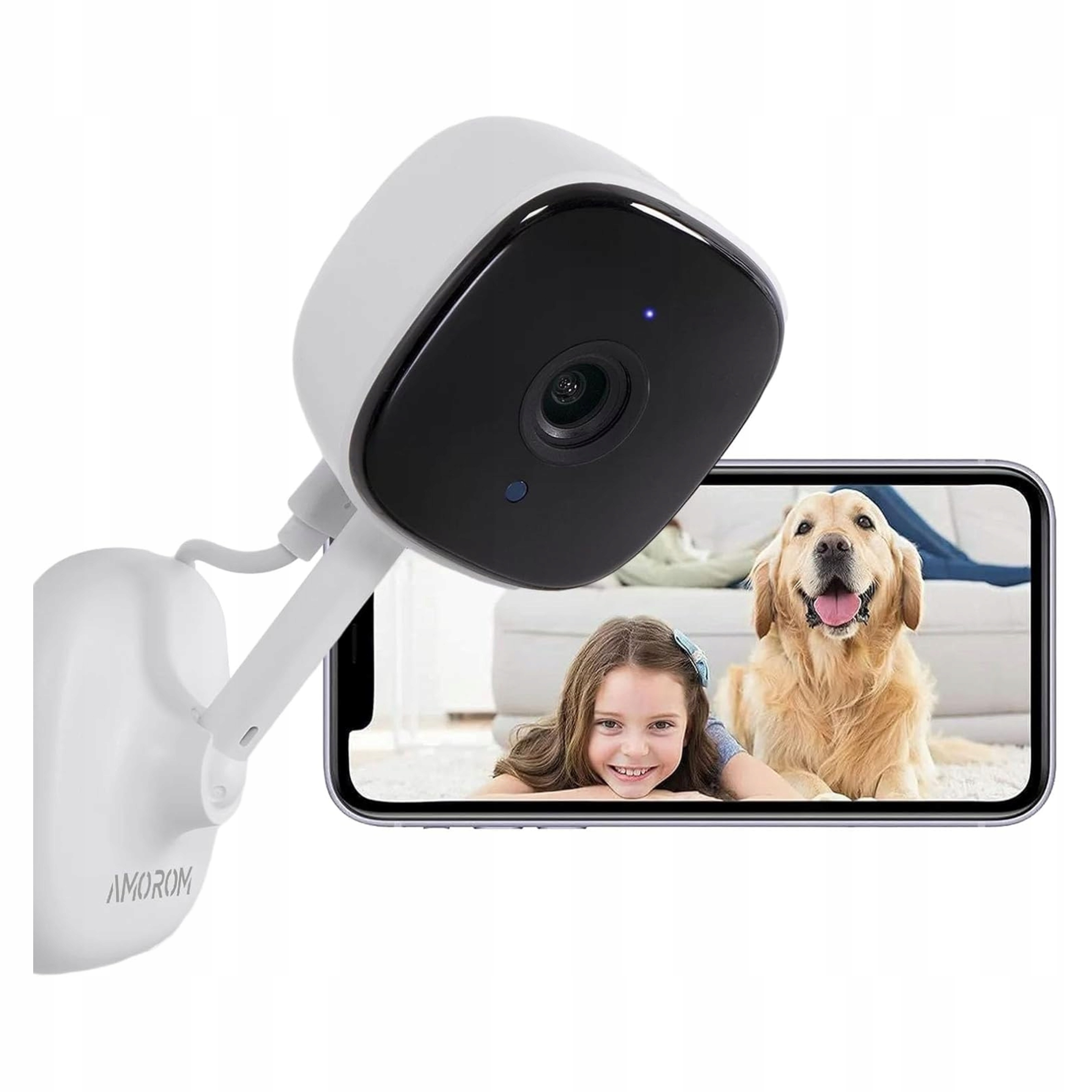 Vnitřní kamera 1080p WiFi Noční vidění Audio Snímač pohybu Amorom