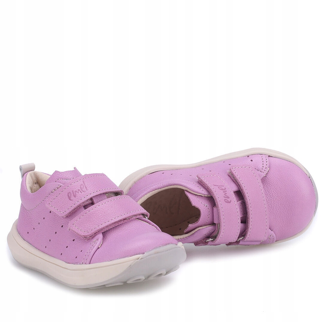 SKÓRZANE FIOLETOWE TRAMPKI DZIECIĘCE EMEL PÓŁBUTY DZIEWCĘCE EMEL R22 Stan opakowania oryginalne
