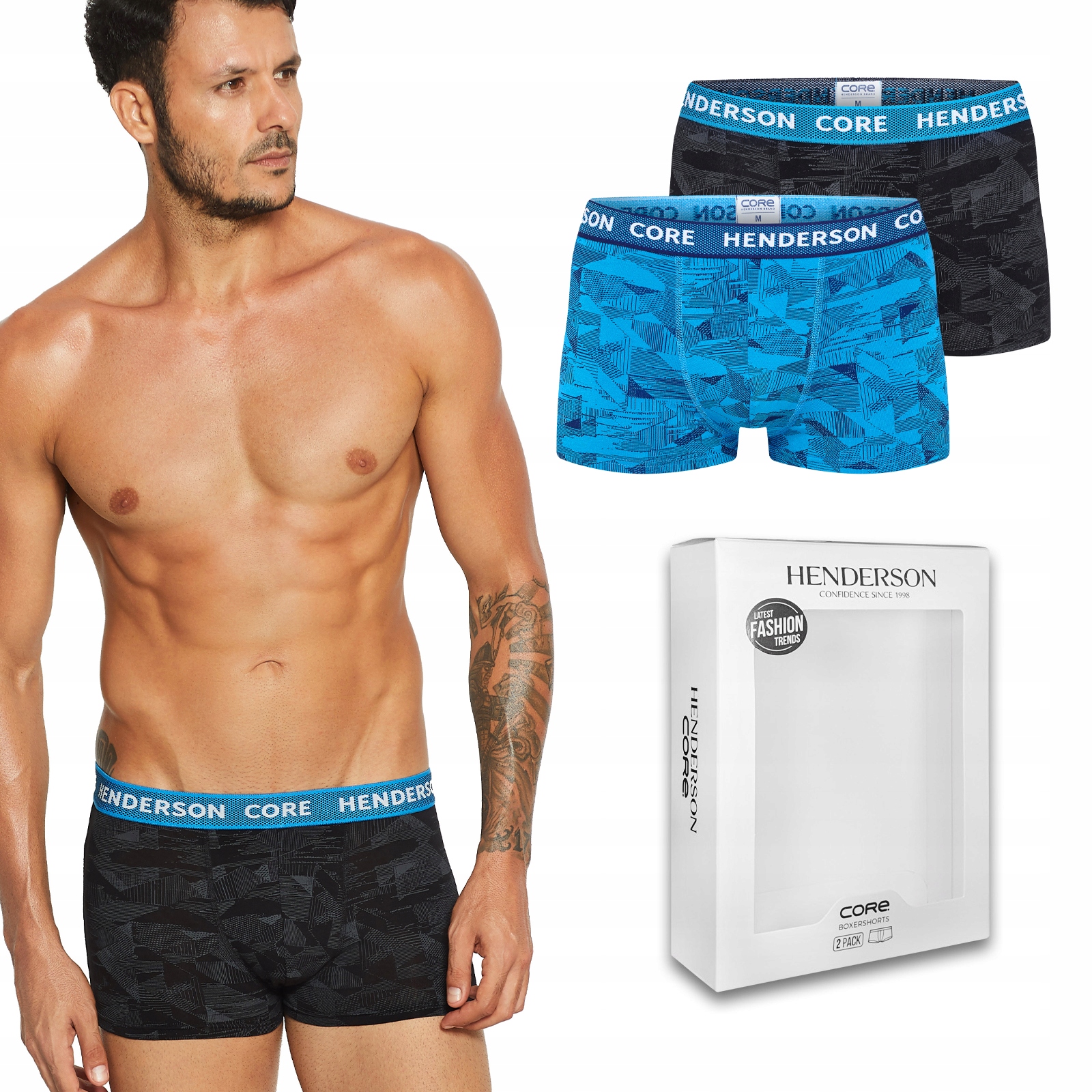 

Bokserki męskie 2 Pak Szorty Henderson 37818 XXL