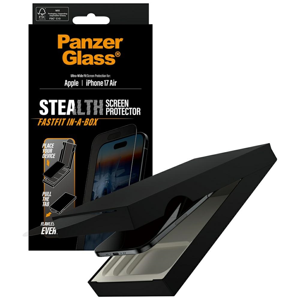 PanzerGlass Stealth Fastfit tvrzené sklo Aplikátor pro iPhone 17 Air