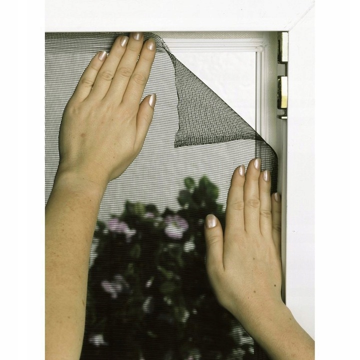 MOSKITIERA SIATKA OKNO OWADY KOMARY 130x150 + RZEP Wysokość maksymalna 150 cm