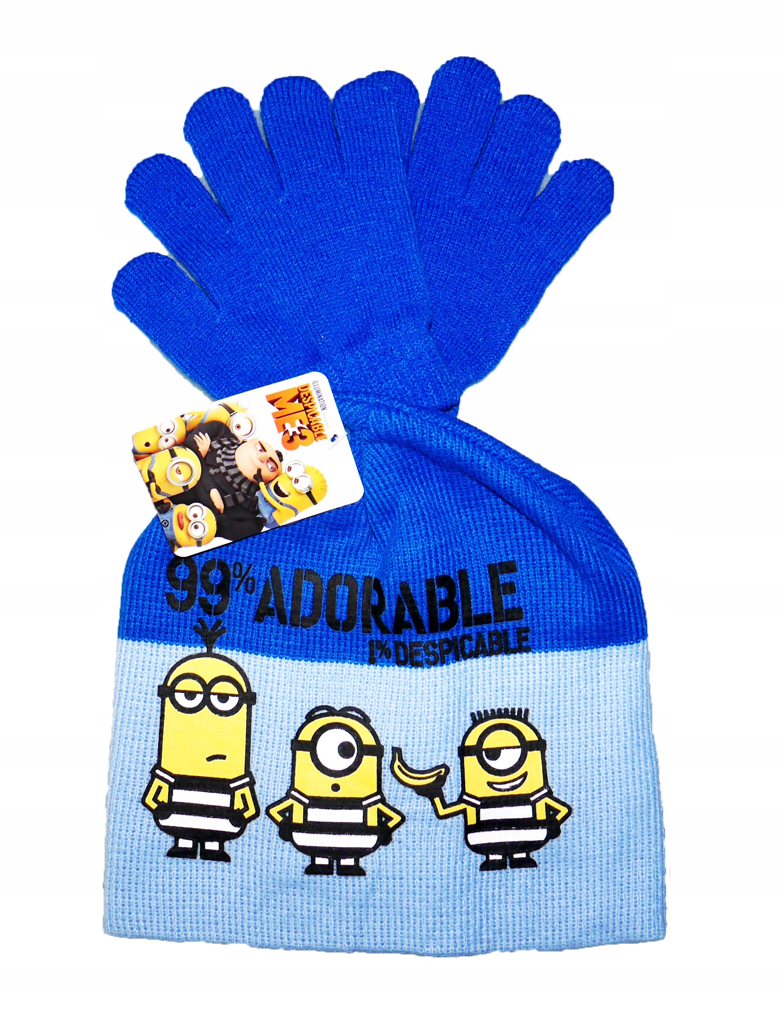 

Minionki Czapka rękawiczki Niebieska 52