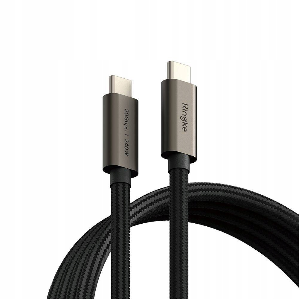 Kabel Pd 240W 1m Usb-c Usb-c Ringke Usb 3.2 Gen 2X2 czarny