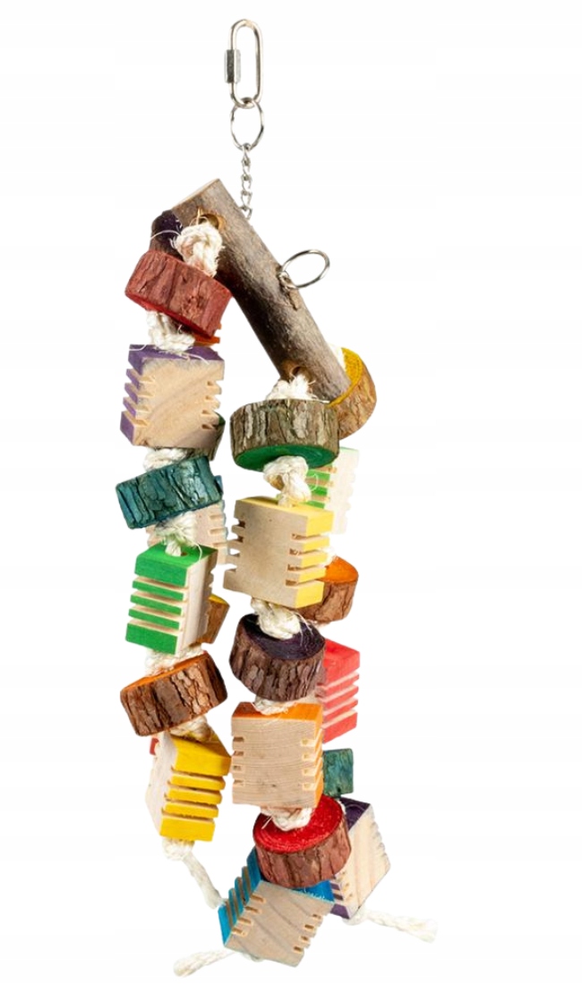 Levně Duvo+ Hračka pro ptáky Přívěsek ze sonického dřeva cedrové dřevo Sisal