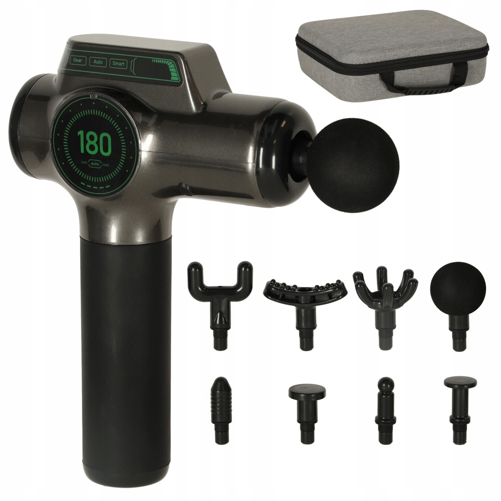 Masážní pistole Masážní Přístroj na záda a nohy Gun Massage Led Sada 8v1