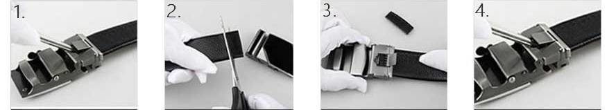 Pasek SKÓRZANY męski SEPHER Automat BRĄZOWY spodni Wzór dominujący bez wzoru