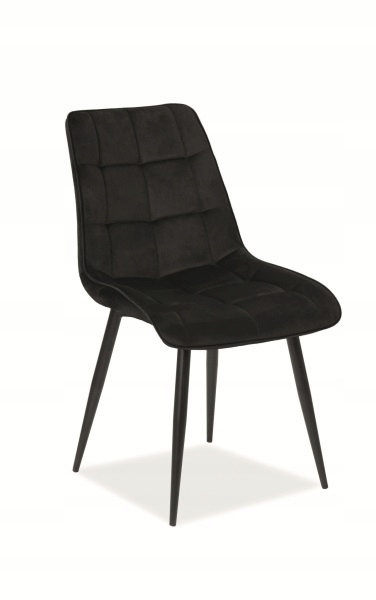 Čalúnená stolička Chic Velvet čierna Sig