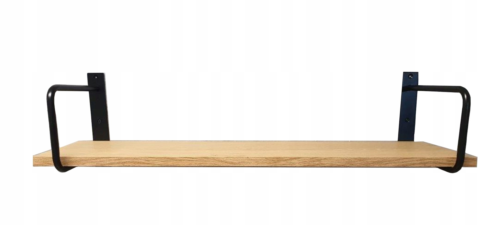 

Półka wisząca loft BELT-50 czarny płyta dąb 50 CM