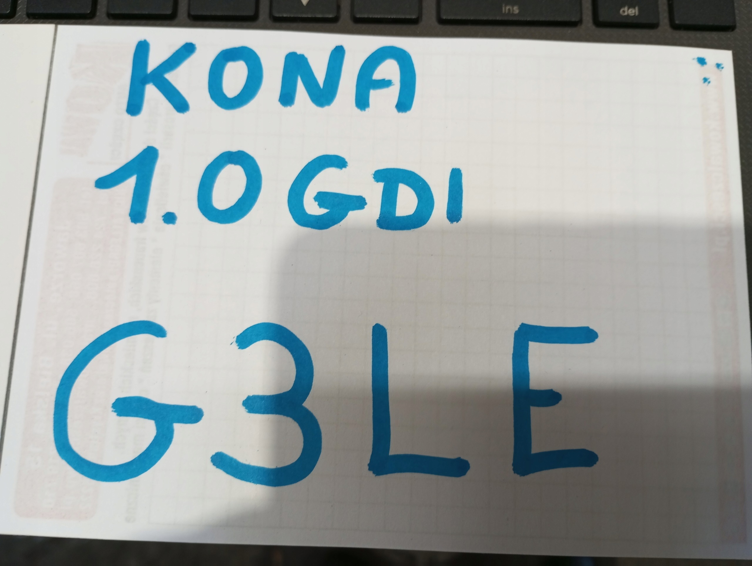 engine motor pillar Hyundai KONA 1.0 and G3LE