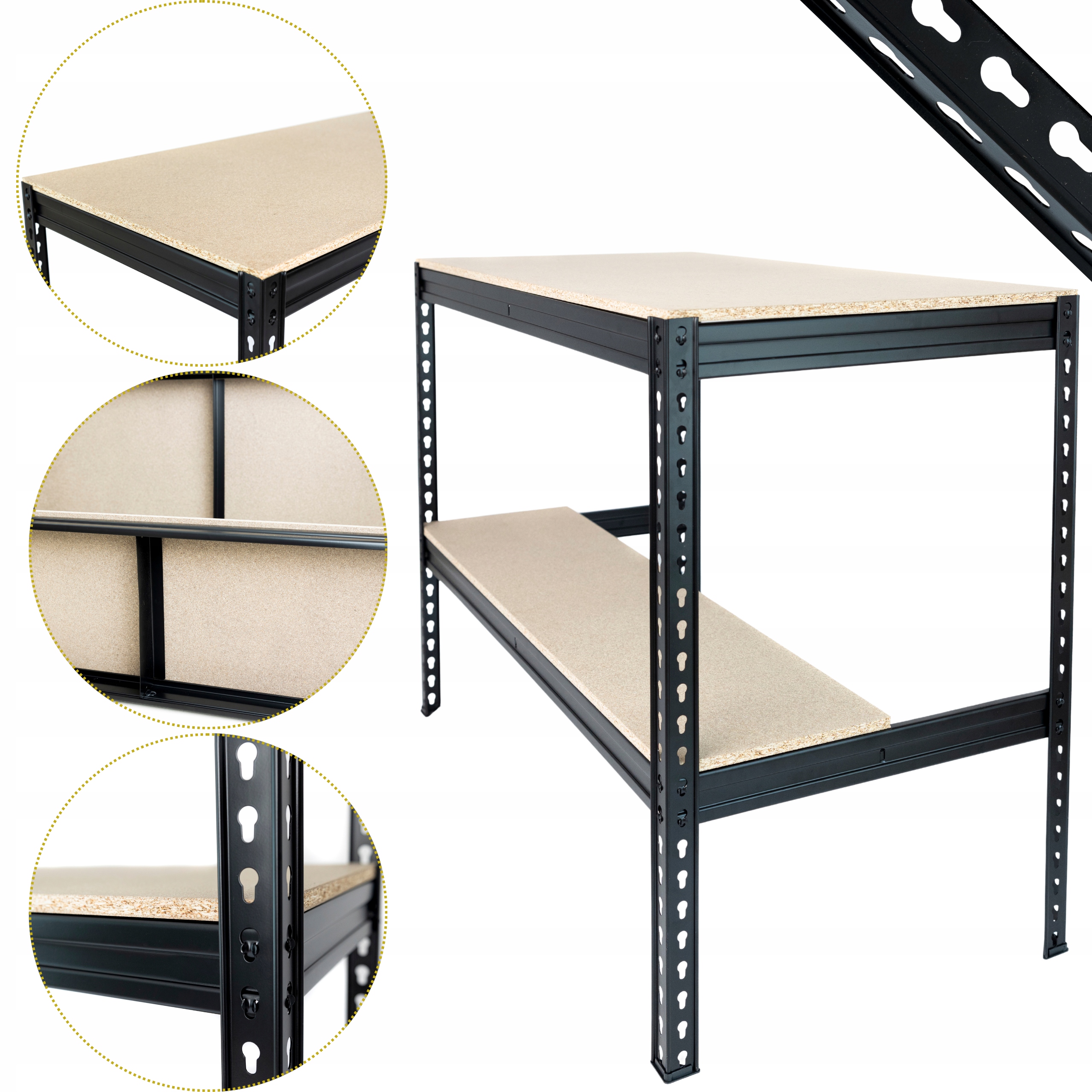 Pracovný stôl ePlatinum 120x60x90 2x400 kg Maľovaný Pevná Hrubá Doska