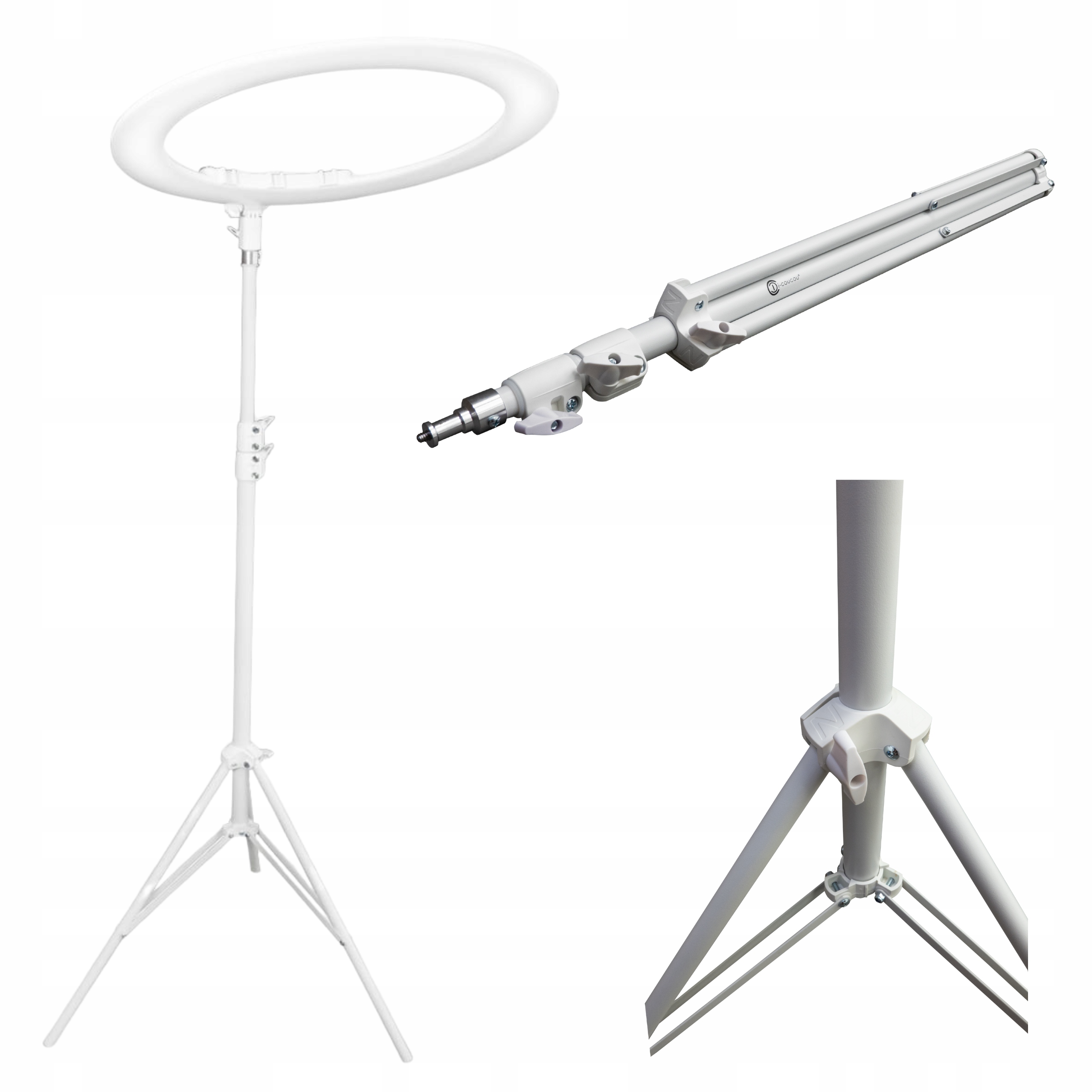 Stojan pro kosmetickou lampu na prodlužování řas Ring Podlahový stativ do obývacího pokoje