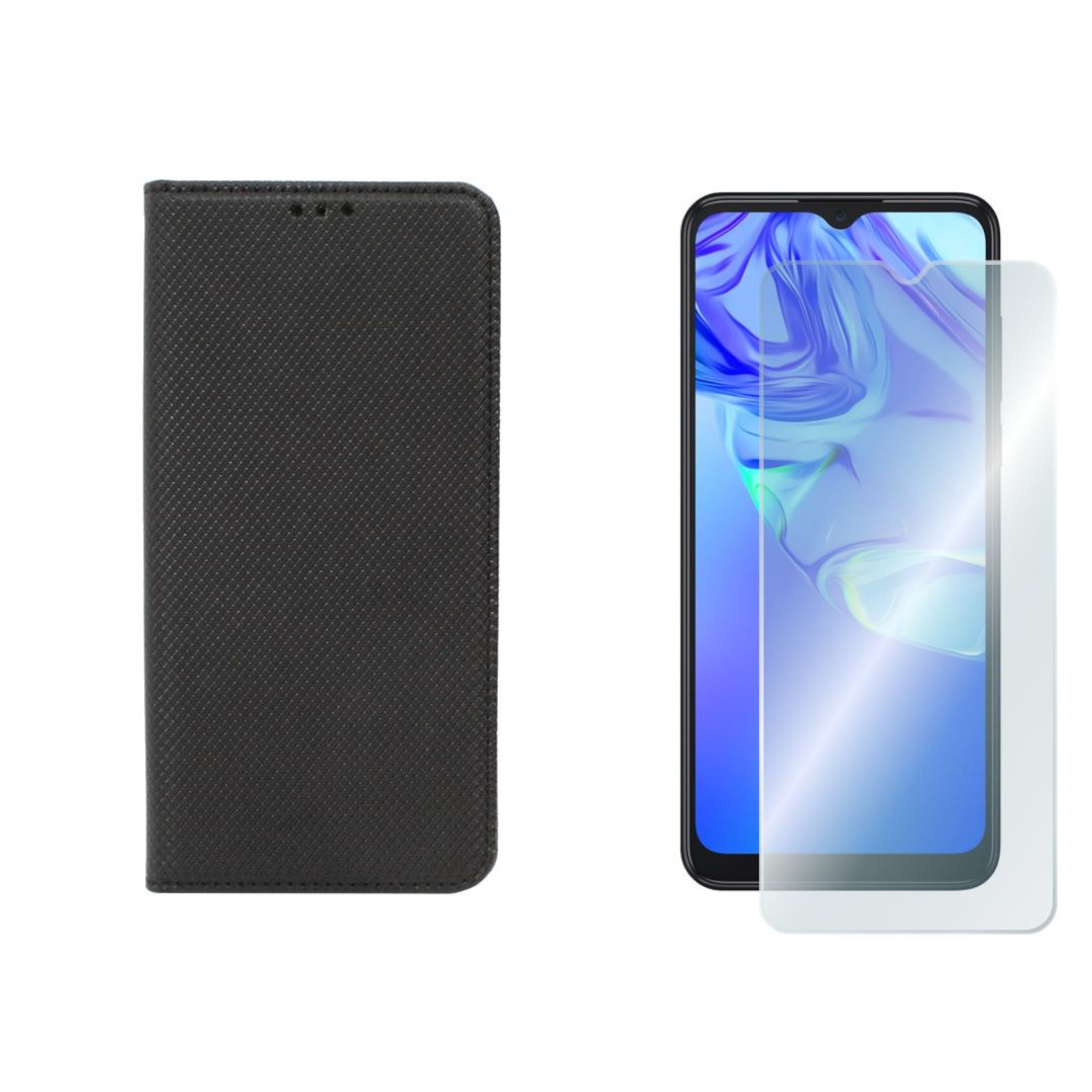 

Etui Magnet do Tcl 305/306/30E/305i czarne +szkło