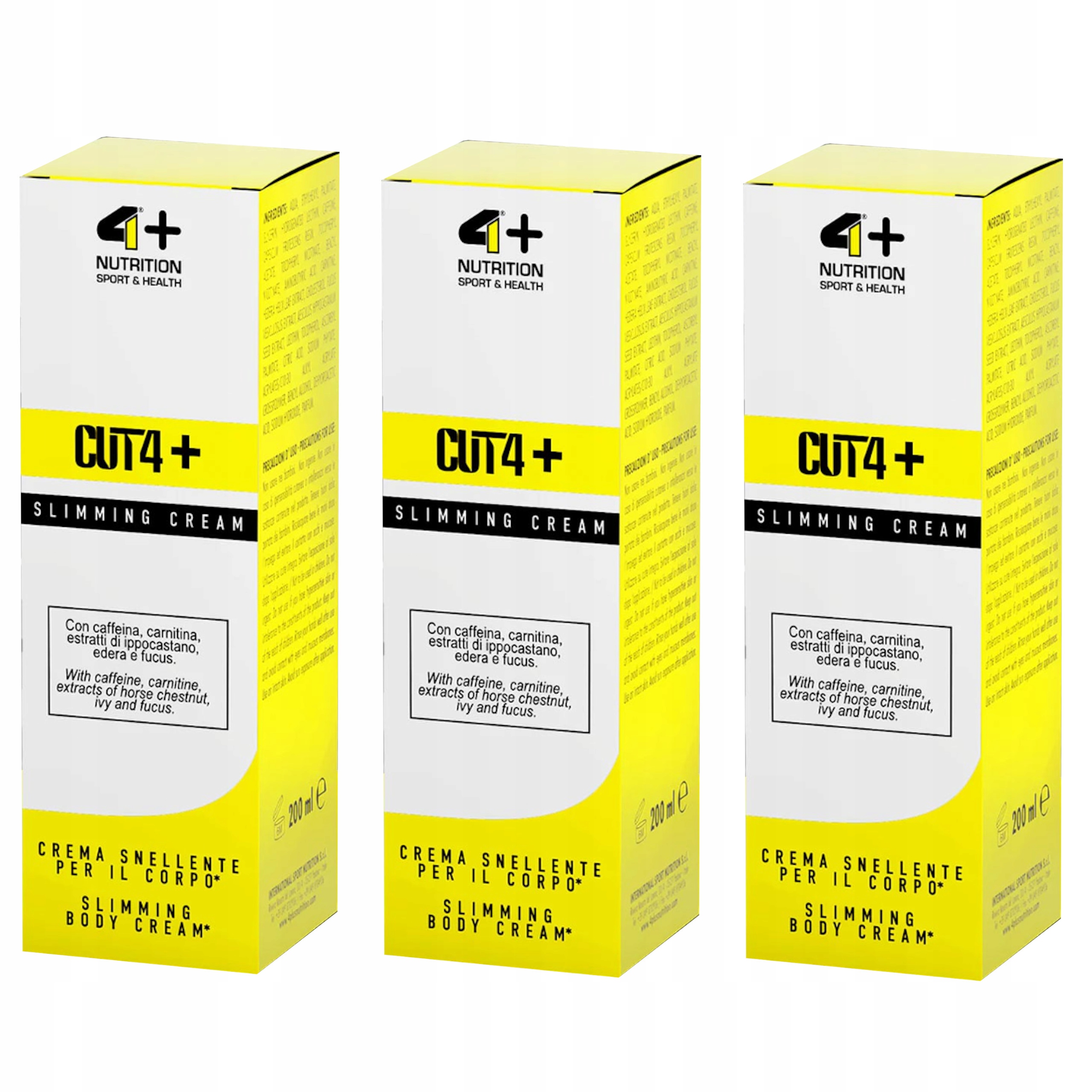 4+ Nutrition Na Celulitidu CUT4+ Slimming Cream 600 ml Krém, Gel Na Hubnutí