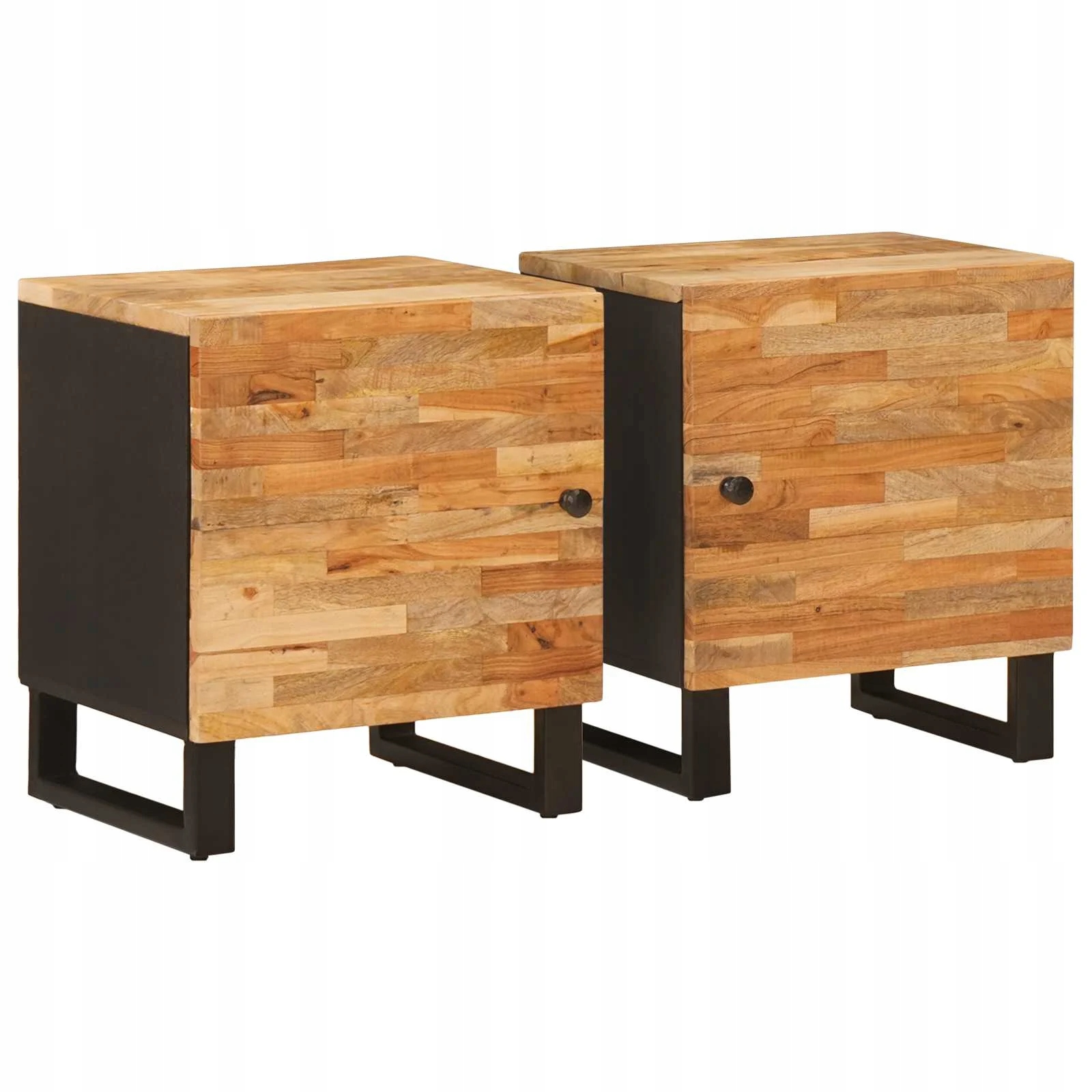 vidaXL Noční skříňka 2 pcs Hnědá 40 x 33 x 46 cm Masivní mangové dřevo